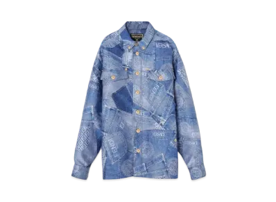 FENDI x Versace Fendace Denim Patchwork Jacquard Jacket "Blue"