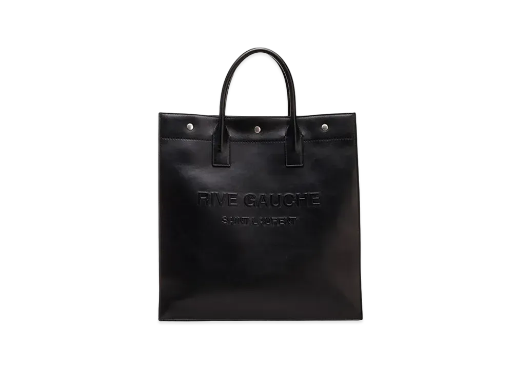 SAINT LAURENT Rive Gauche North/South Tote Bag In Smooth Leather "Black"
