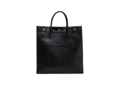 SAINT LAURENT Rive Gauche North/South Tote Bag In Smooth Leather "Black"