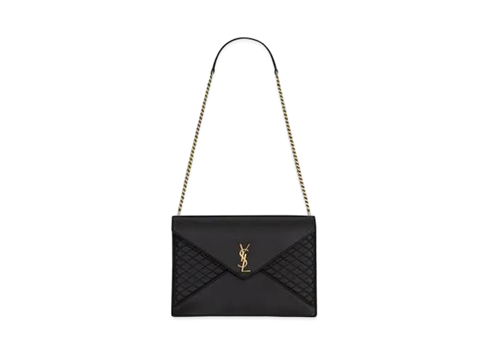 SAINT LAURENT Gaby Chain Bag In Quilted Lambskin "Black"