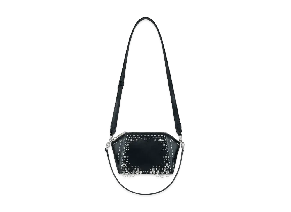 GIVENCHY Xs Antigona Bag In Leather With Studs "Black"