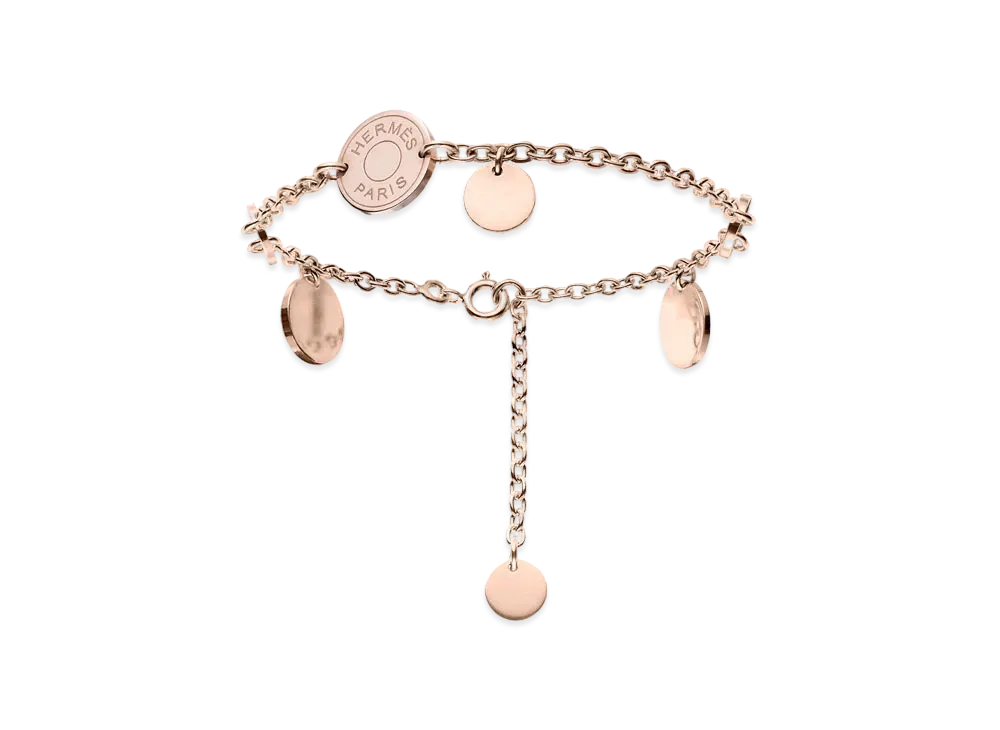 Hermes Confettis Bracelet "Pink Gold"