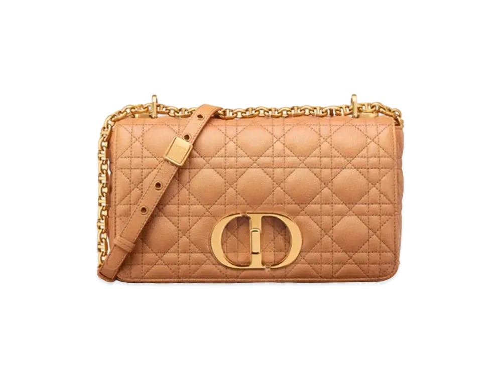 Dior Medium Dior Caro Bag Amber Supple Cannage Calfskin "Amber"