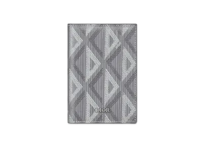 Dior Bi-Fold Card Holder CD Diamond Canvas "Gray"