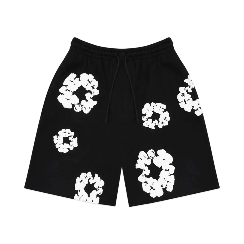 DENIM TEARS The Cotton Wreath Shorts "Black"