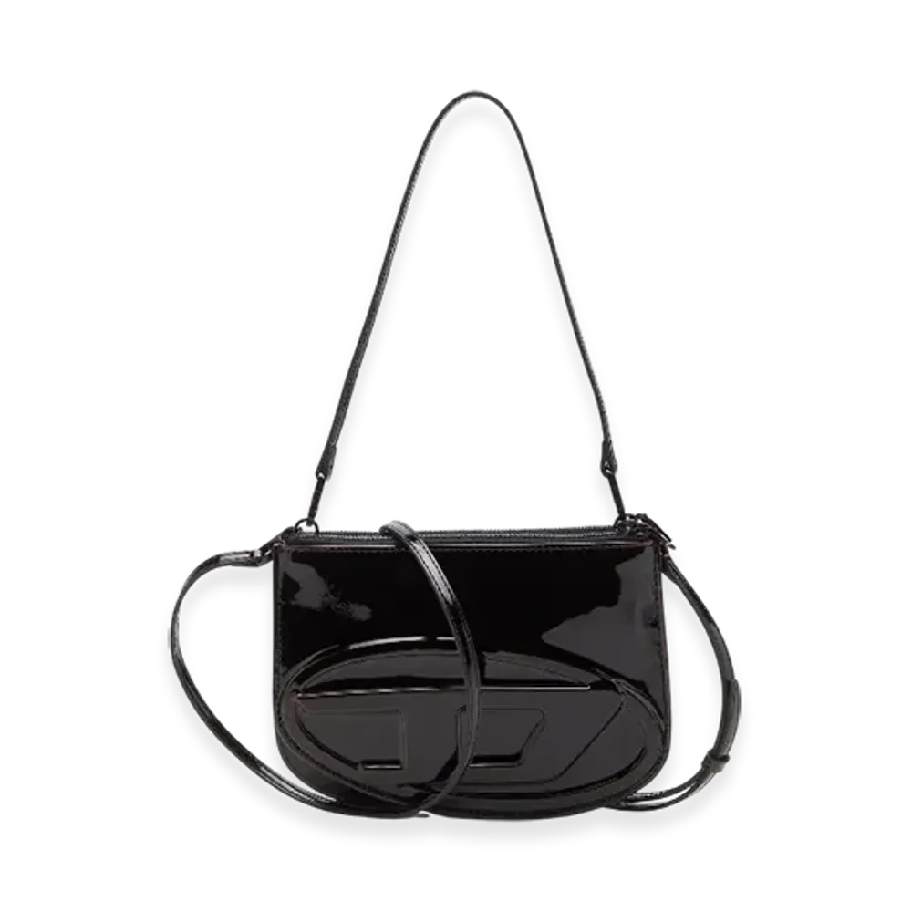 Diesel 1Dr Twin 1Dr Twin-Double-Pouch Shoulder Bag In Liquid Pu "Burgundy"