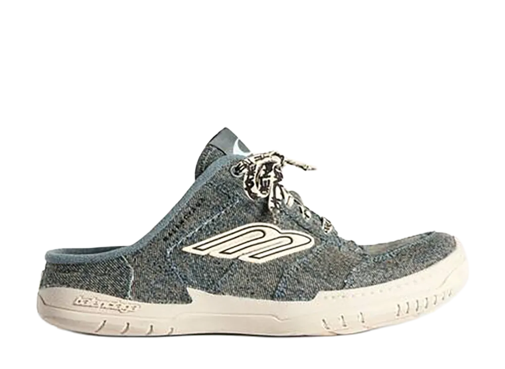 Balenciaga Women's Hamptons Denim Mules "Blue/Off White"