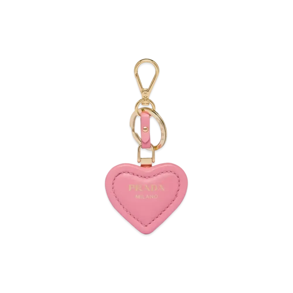PRADA Nappa Leather Key Ring "Pink"