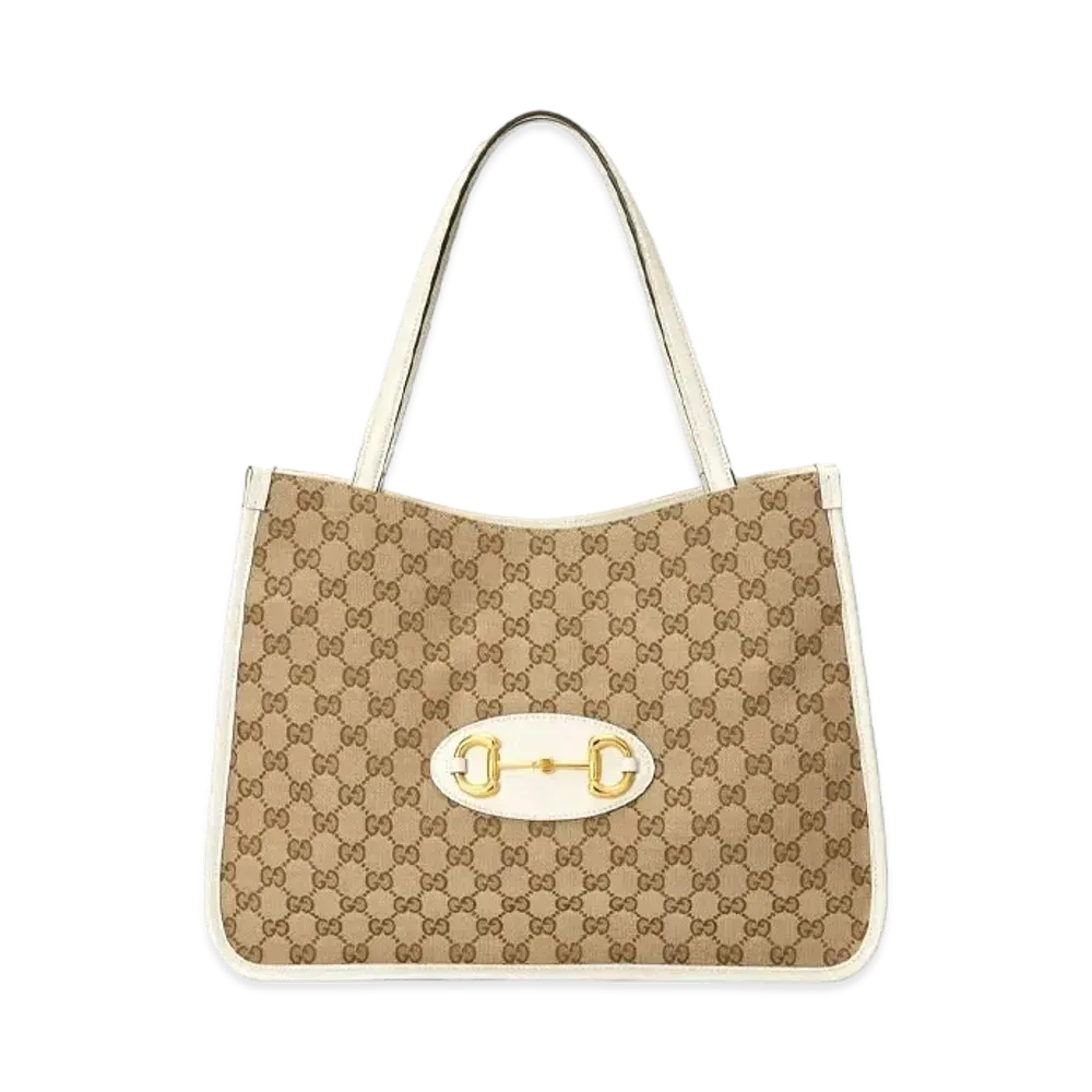 GUCCI Hose Bit 1955 Tote Bag "Beige/Ebony"