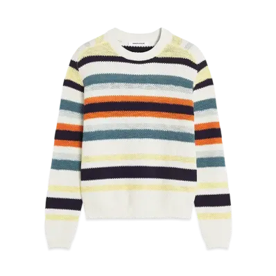 Maison Kitsune Comfort Stripe Jumper "Ecru/Multi Stripes"