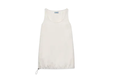 PRADA Women's Sleeveless Technical Ponge Mini-Dress "Ivory"