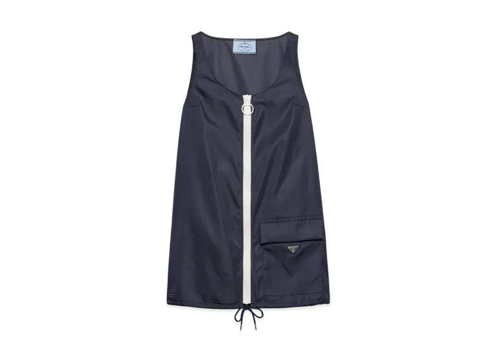PRADA Women's Re-Nylon Mini-Dress "Navy"