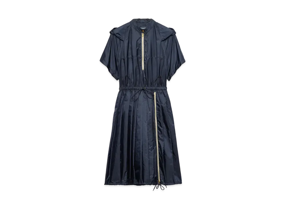PRADA Women's Light Re-Nylon Midi-Dress "Navy"