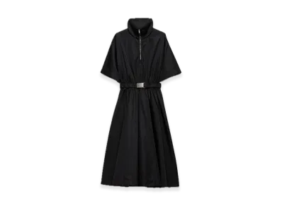 PRADA Short-Sleeve Re-Nylon Midi Dress "Black"