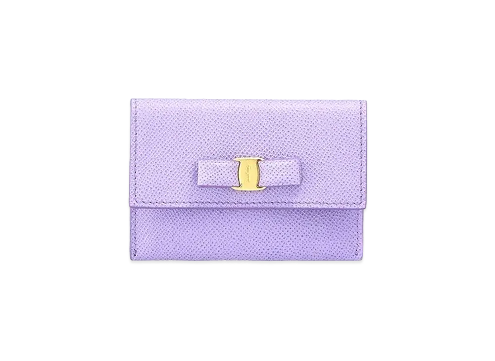 Salvatore Ferragamo Vara Bow Card Case "Purple"