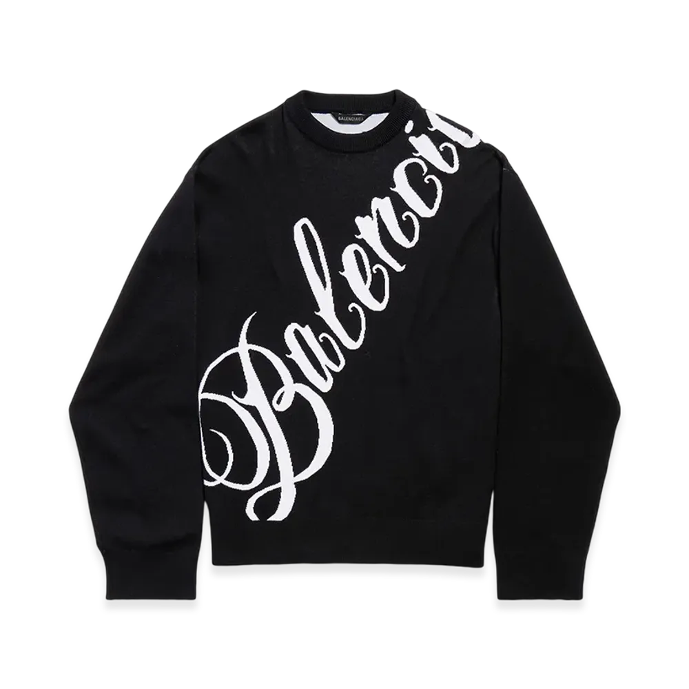 BALENCIAGA Big B Crewneck "Black/White"