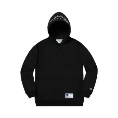 Supreme x Champion Outline Hooded Sweatshirt "Black"