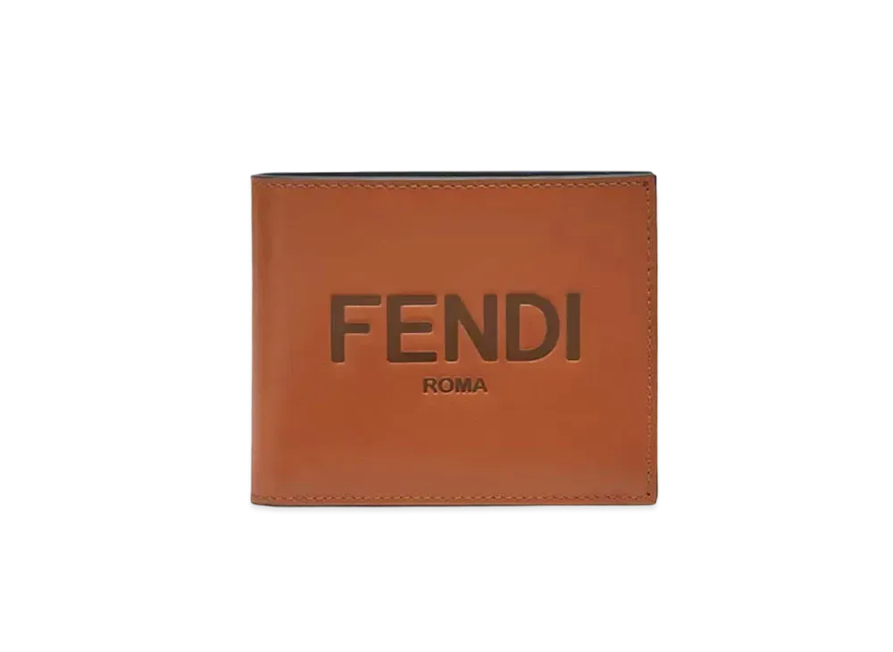 FENDI Two-Folded Wallet Leather With Coin Case Two Fold Wallet "Brown"