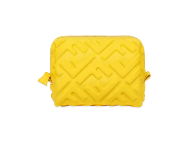 FENDI Beauty Pouch Small Fabric "Yellow"