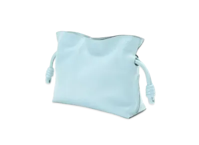 LOEWE Mini Flamenco Clutch In Nappa Calfskin "Crystal Blue"