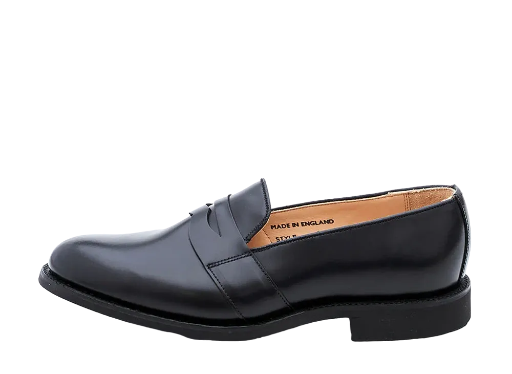 SANDERS Full Saddle Slipper 266 Polished Leather "Black" 2313B