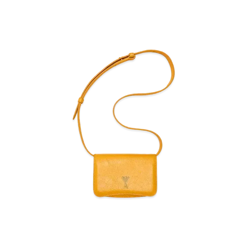 AMI PARIS Strap Card Holder "Mustard"