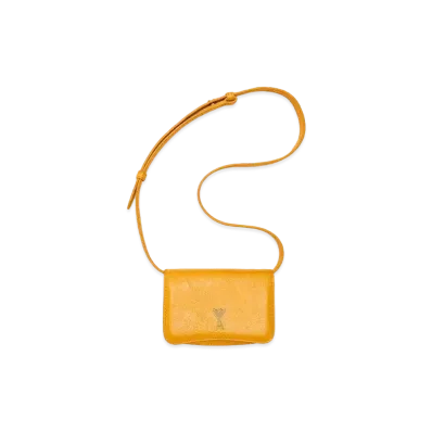 AMI PARIS Strap Card Holder "Mustard"
