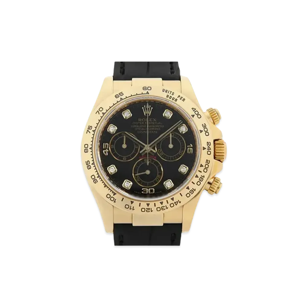 ROLEX Cosmograph Daytona 8P Diamonds "Black/Yellow Gold"