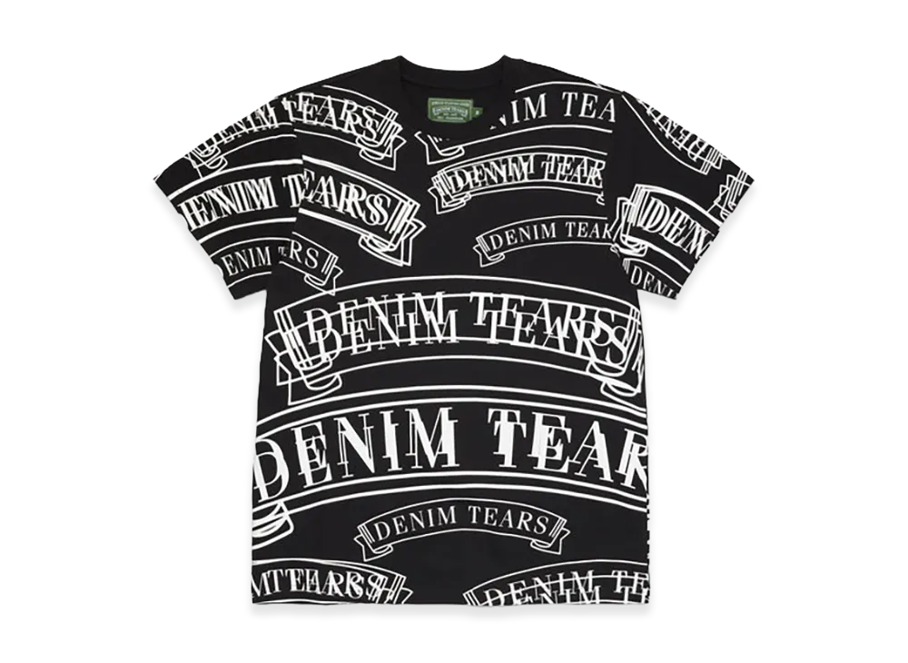 DENIM TEARS DT Banner Tee "Black"