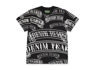 DENIM TEARS DT Banner Tee "Black"