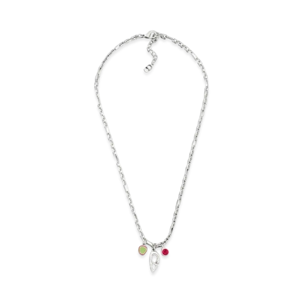 Dior x KAWS Pendant Necklace Brass with Resin and Crystal "Silver/Green/Red/Vermilion Red"