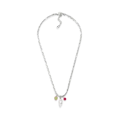 Dior x KAWS Pendant Necklace Brass with Resin and Crystal "Silver/Green/Red/Vermilion Red"