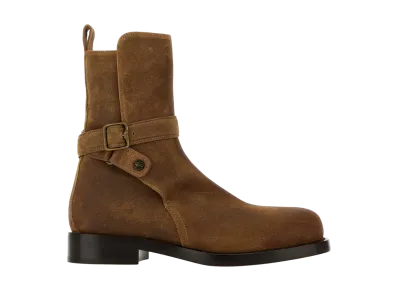 Burberry Suede Ledges Ankle Boots "Camel"