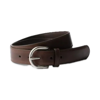 PRADA Antique Leather Belt "Dark Brown"