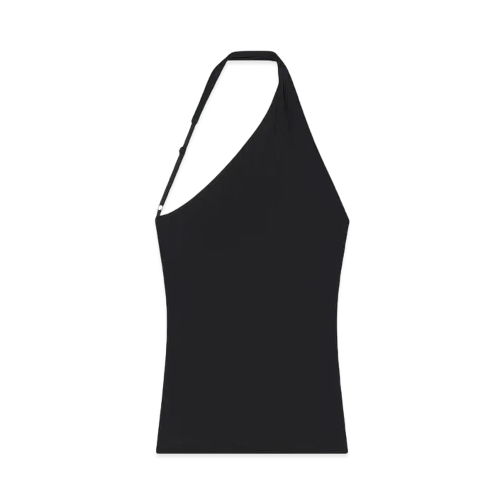Courreges Slash Asymmetrical Top "Black"