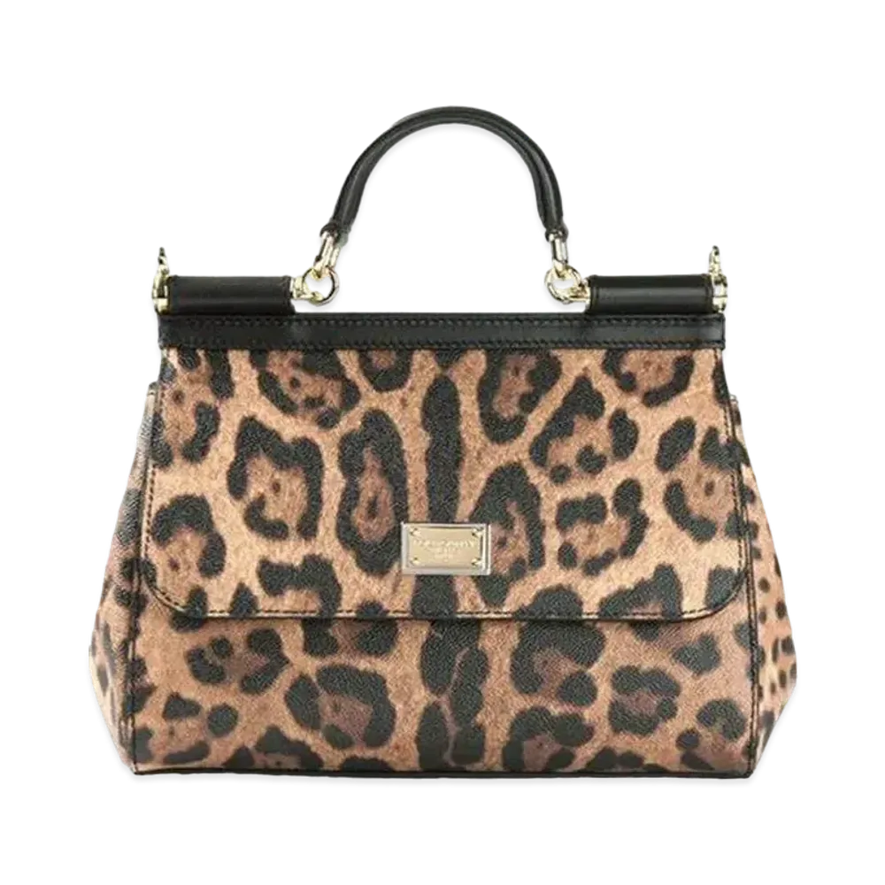 Dolce&Gabbana Sicily Bag Leopard Print Texture Do Leather Regular Size "Leopard"