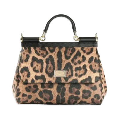 Dolce&Gabbana Sicily Bag Leopard Print Texture Do Leather Regular Size "Leopard"