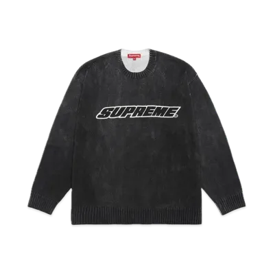 Supreme Printed Washed Sweater "Black"