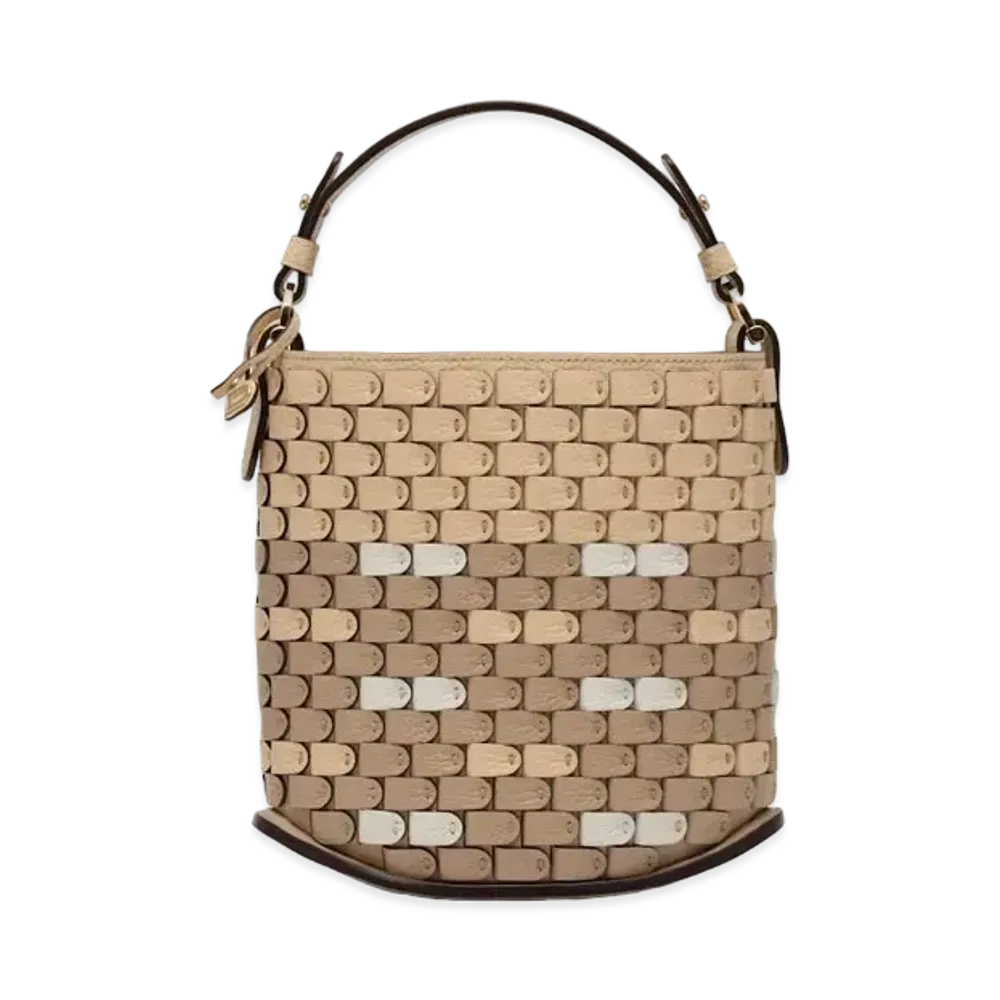 DELVAUX x Kasper Bosmans Pin Mini Bucket Arsenal Mosaic "Dune/Multicolour"