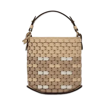 DELVAUX x Kasper Bosmans Pin Mini Bucket Arsenal Mosaic "Dune/Multicolour"