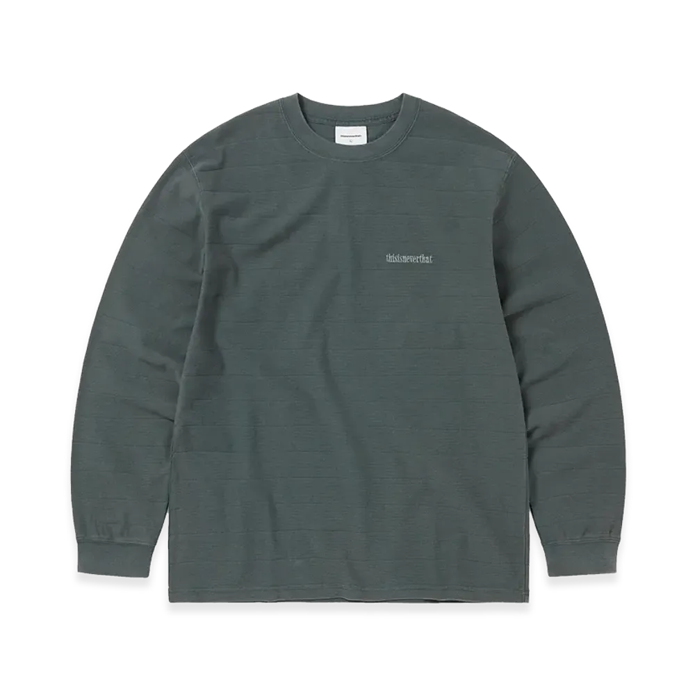 thisisneverthat Border Jacquard L/S Tee "Blue Green"