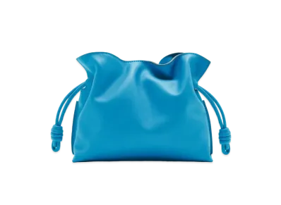LOEWE Mini Flamenco Clutch In Nappa Calfskin "Lagoon Blue"