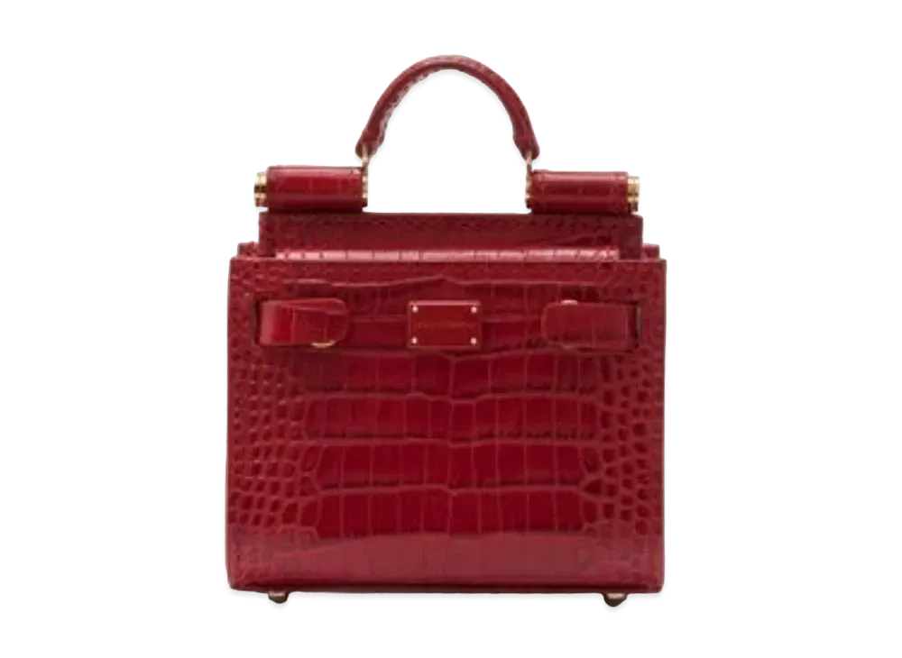 Dolce&Gabbana Sicily 62 Micro Tote Bag Calfskin "Red"