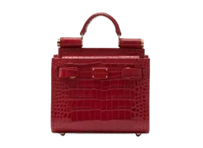 Dolce&Gabbana Sicily 62 Micro Tote Bag Calfskin "Red"