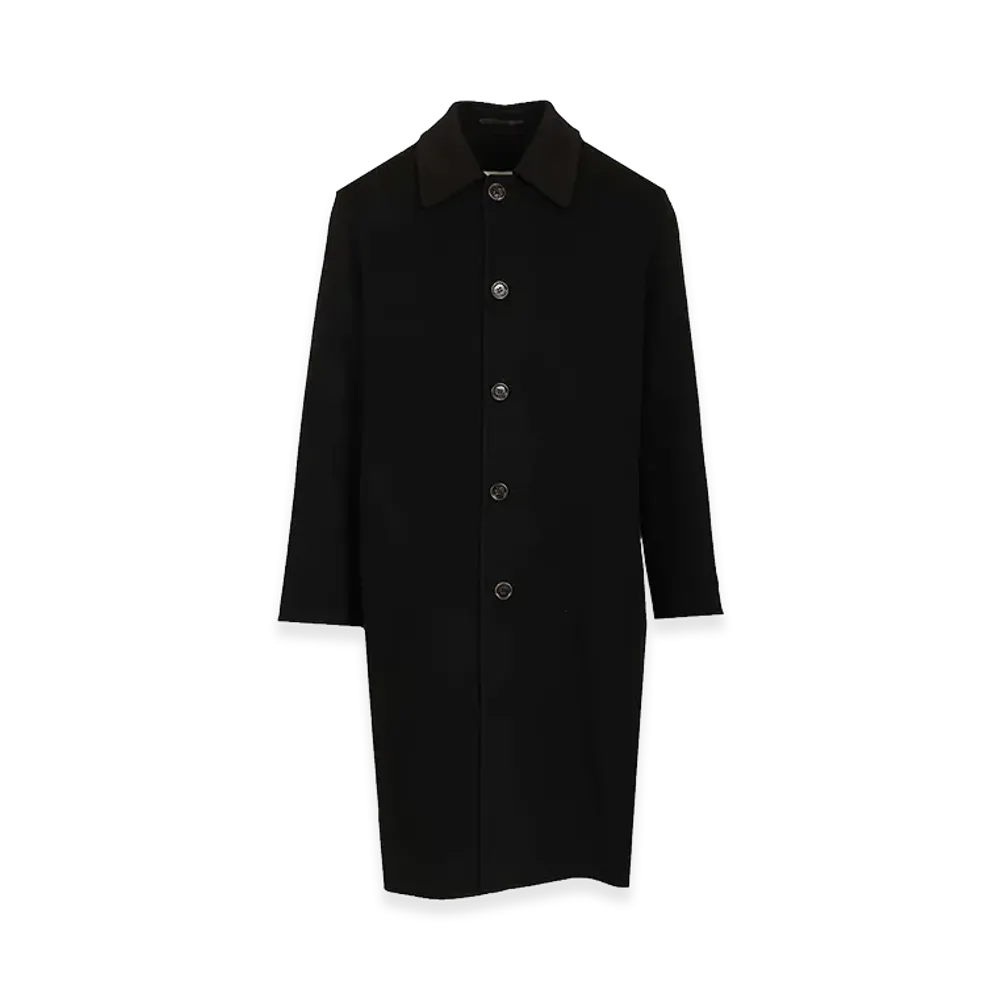 MM6 Maison Margiela Single-Breasted Wool Coat "Black"