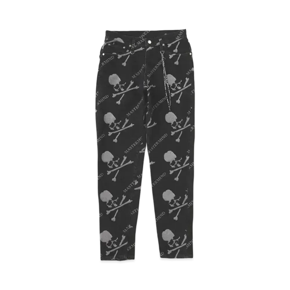mastermind WORLD Slim Monogram Denim Pants "Black"