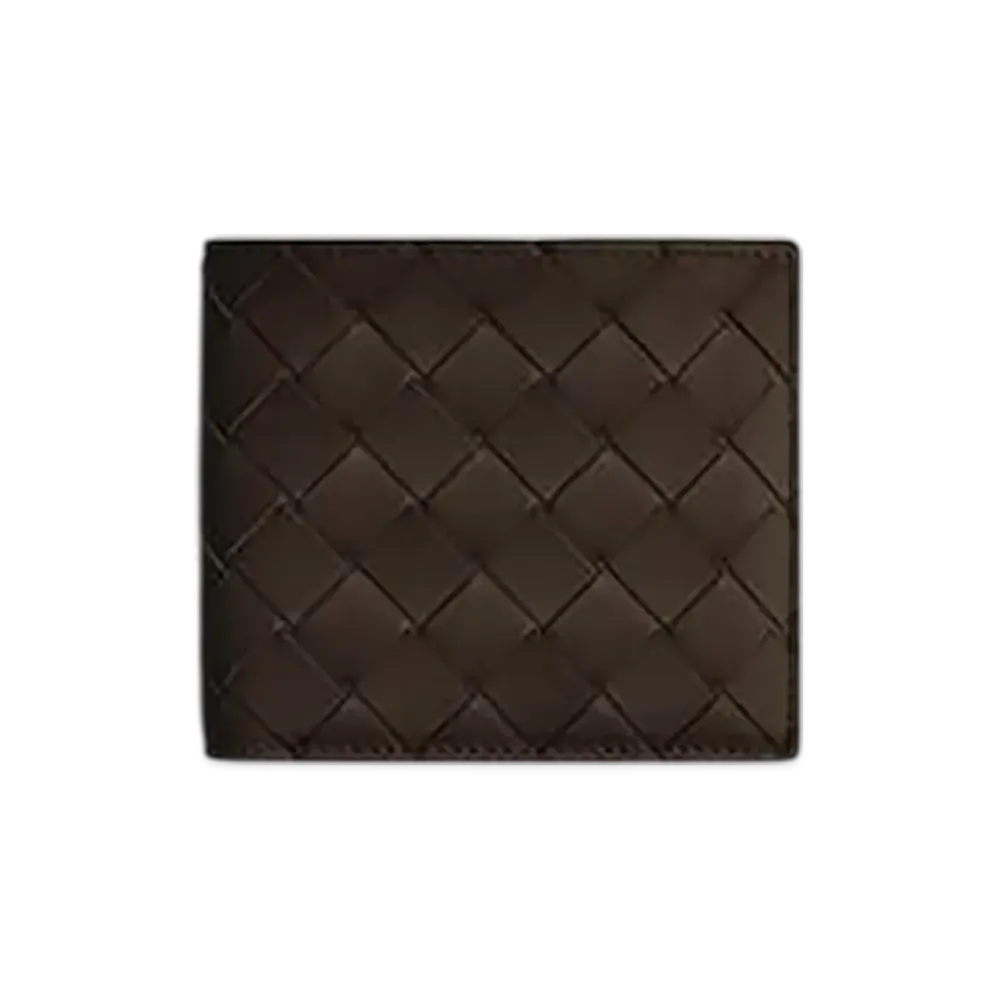 Bottega Veneta Intrecciato Bi-Fold Wallet With Coin Purse "Fondente"