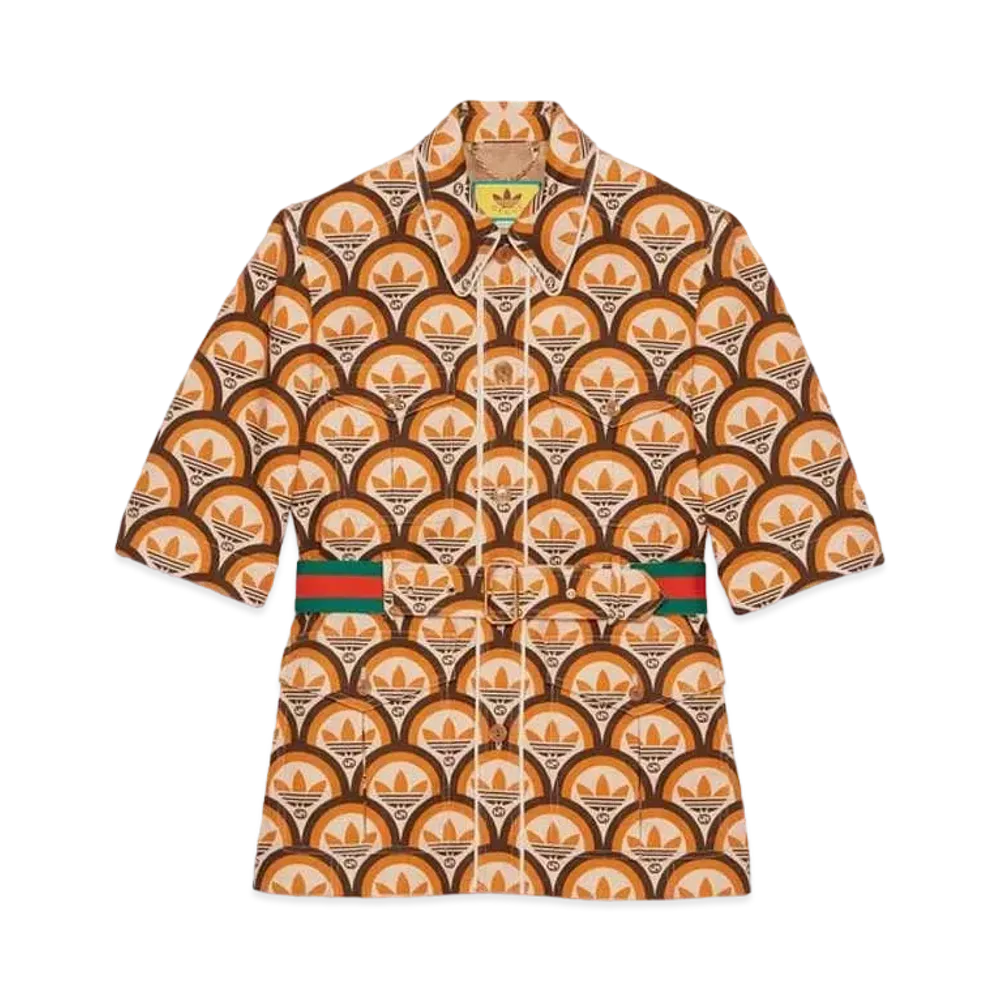 adidas x GUCCI Interlocking G & Trefoil Jacket "Beige/Brown"