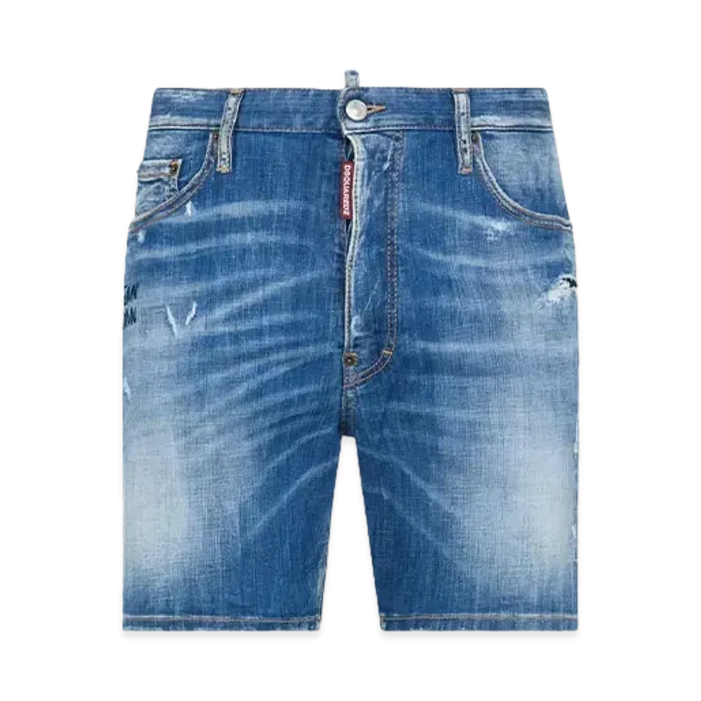 Dsquared2 Medium Dusty Wash Marine Shorts "Navy"