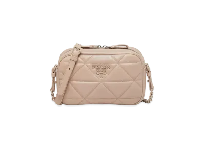 PRADA Spectrum Nappa Leather Shoulder Bag "Powder Beige"